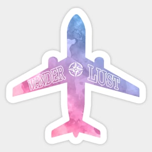 Wanderlust Airplane Sticker